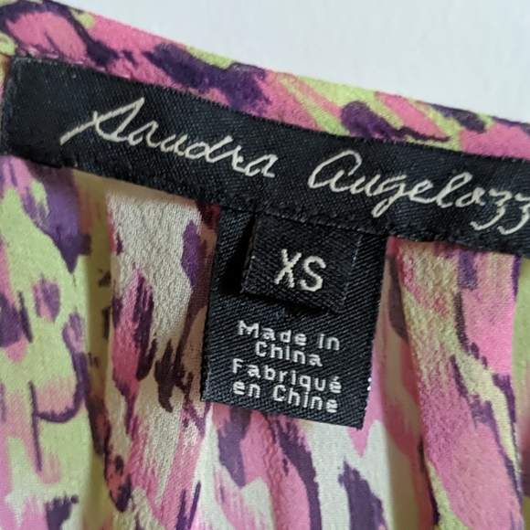 Summery silk blouse (XS/S) - Picture 3 of 5